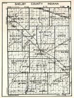 Shelby County, Moral, Van Buren, Hanover, Sugar Creek, Brandy Wine, Marion, Union, Addison, Hendricks, Shelby, Liberty, Indiana State Atlas 1950c